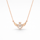 Angel Wings Crystal Gold Pendant Necklace for Women