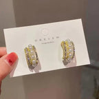 Luxurious Pearl and Diamond Hoop Earrings