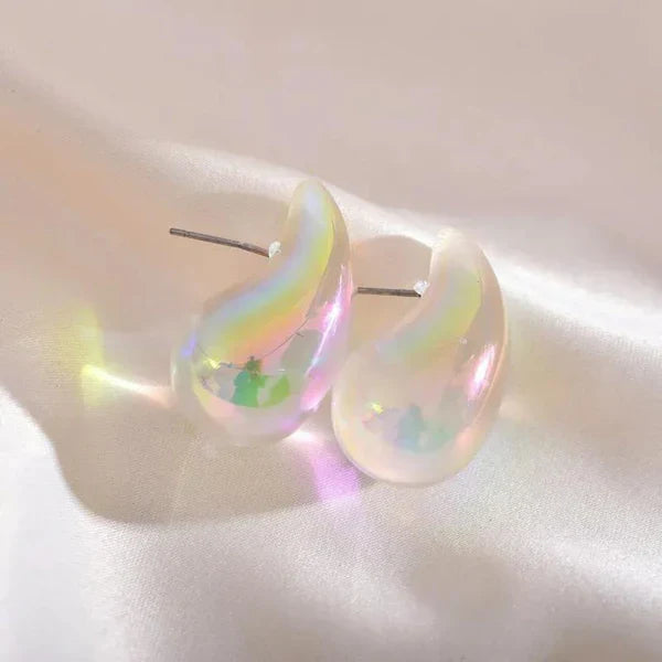 Cute Water drop white earring